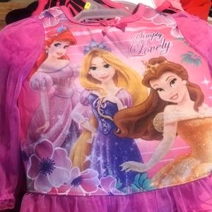 Little girls 18 months princess pajamas tops and bottoms